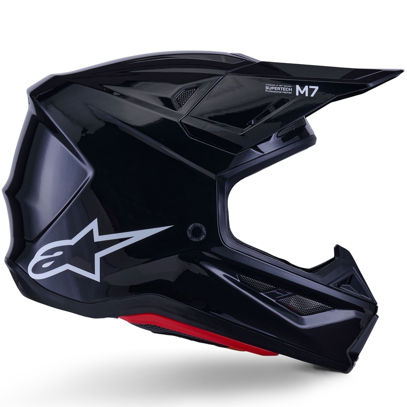 Casco da motocross Alpinestars SM7 Solid nero