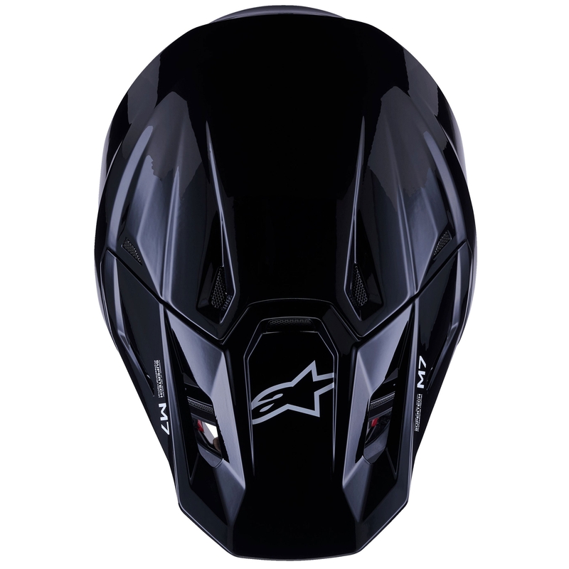 Casco da motocross Alpinestars SM7 Solid nero