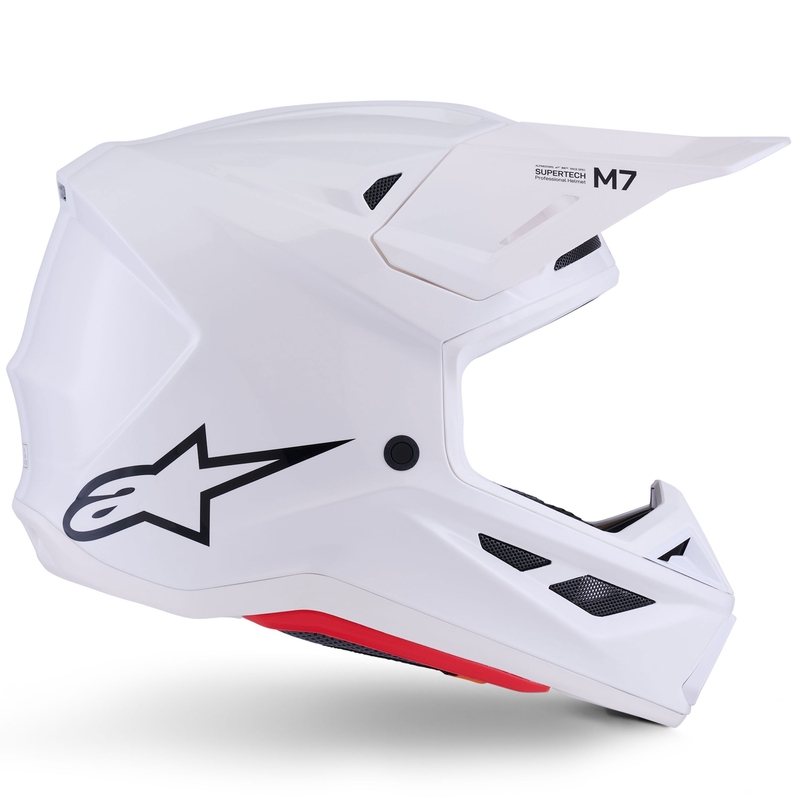 Casco da motocross Alpinestars SM7 Solid bianco