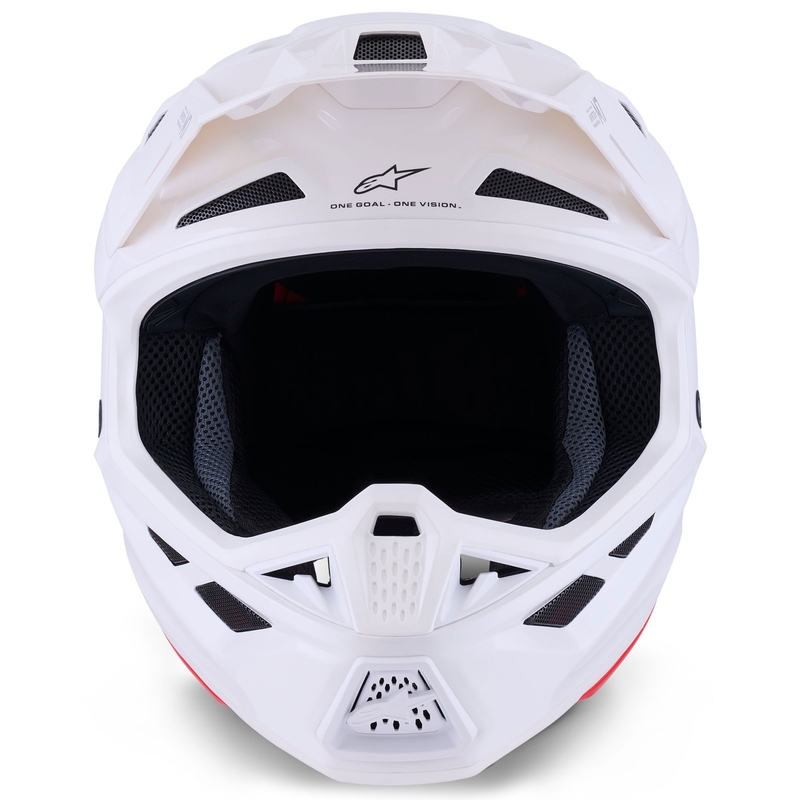 Casco da motocross Alpinestars SM7 Solid bianco