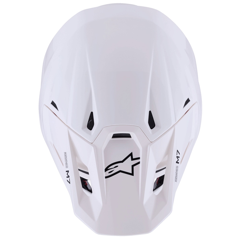Casco da motocross Alpinestars SM7 Solid bianco
