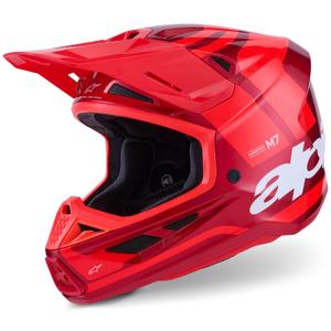 Casco da motocross Alpinestars SM7 Core rosso