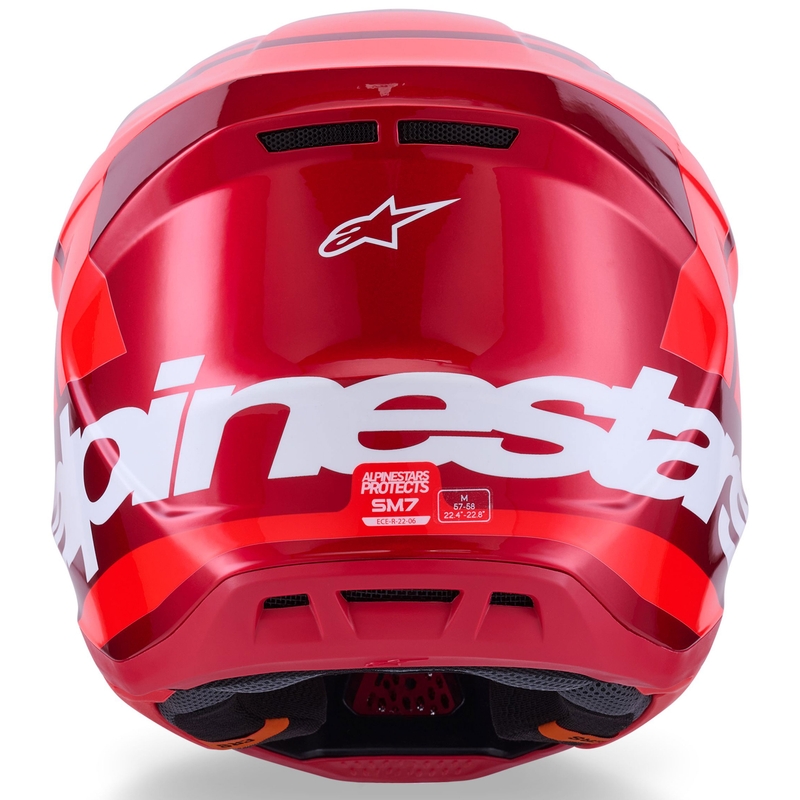 Casco da motocross Alpinestars SM7 Core rosso