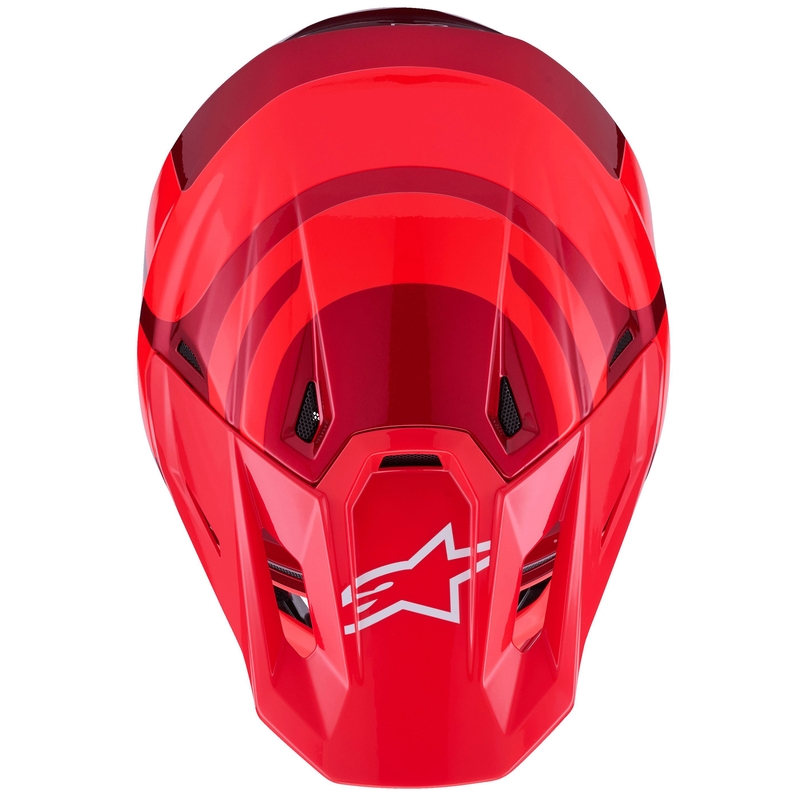 Casco da motocross Alpinestars SM7 Core rosso