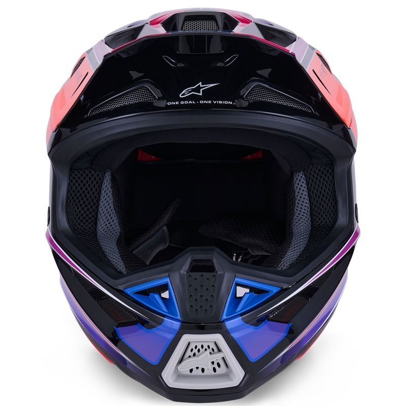 Casco da motocross Alpinestars SM7 Fuse blu-viola-rosa