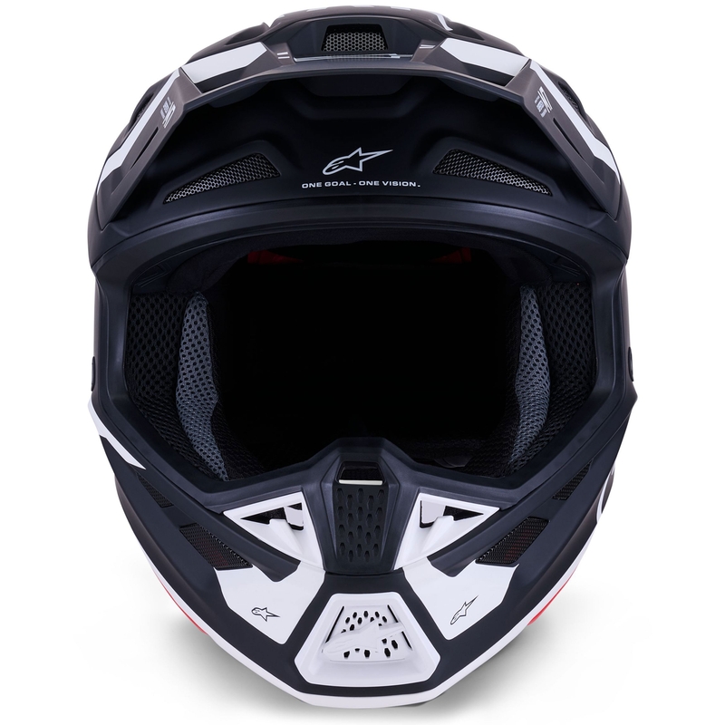 Casco da motocross Alpinestars SM7 Dasher nero opaco-bianco