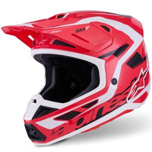 Casco da motocross Alpinestars SM7 Deed rosso-nero-bianco