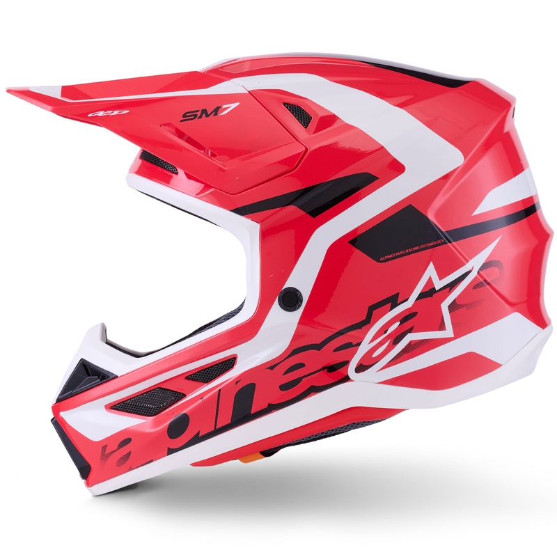 Casco da motocross Alpinestars SM7 Deed rosso-nero-bianco
