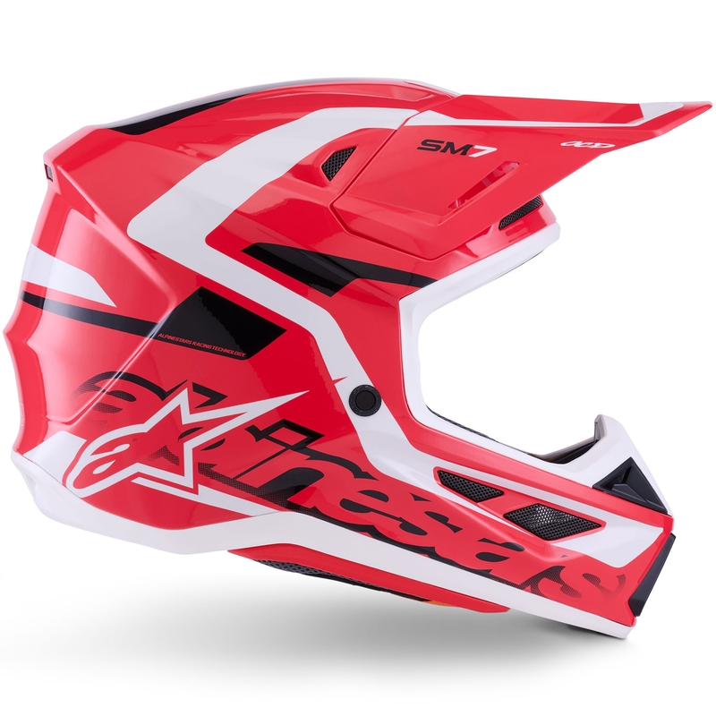 Casco da motocross Alpinestars SM7 Deed rosso-nero-bianco