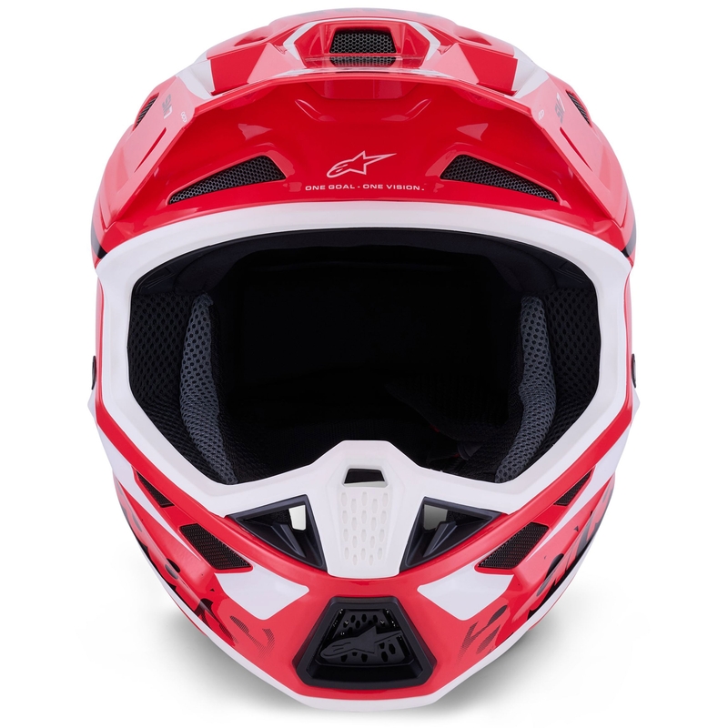 Casco da motocross Alpinestars SM7 Deed rosso-nero-bianco