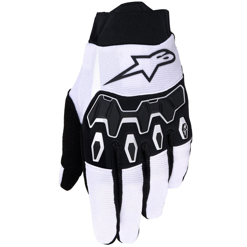 Guanti da motocross Alpinestars Full Bore V2 grigio chiaro-nero