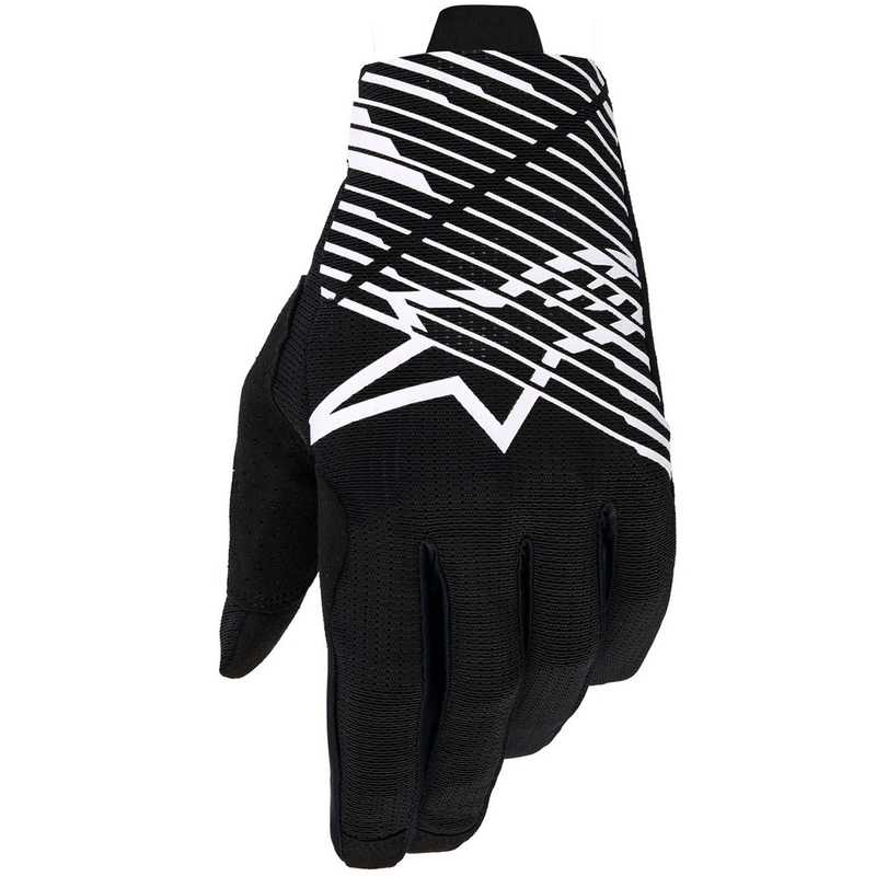 Guanti da motocross Alpinestars Radar Pro neri-bianchi