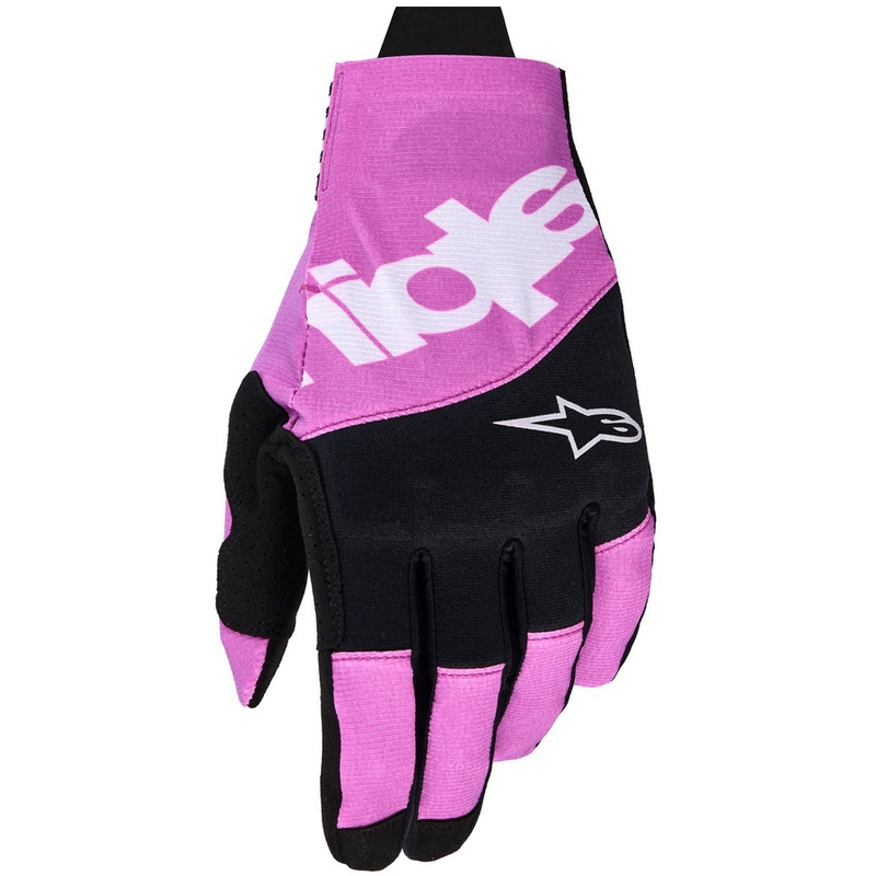 Guanti da motocross Alpinestars Techstar nero-grigio chiaro-viola