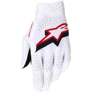 Guanti da motocross Alpinestars Supertech MX bianco-nero-rosso
