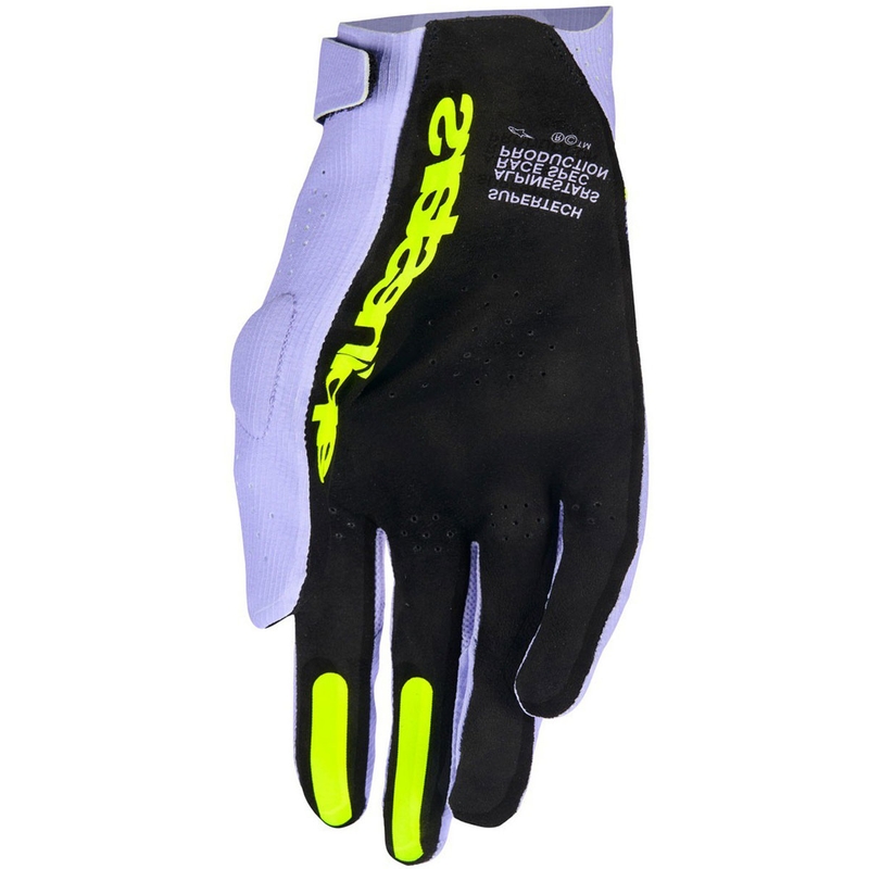 Guanti da motocross Alpinestars Supertech MX lavanda-viola-giallo