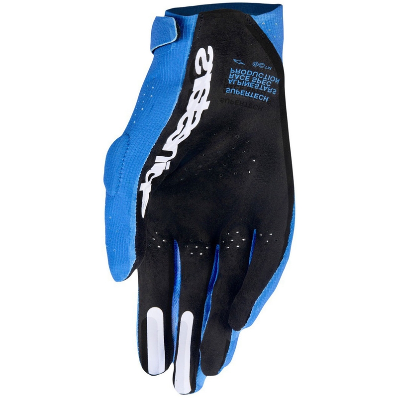 Guanti da motocross Alpinestars Supertech MX blu-bianco-nero