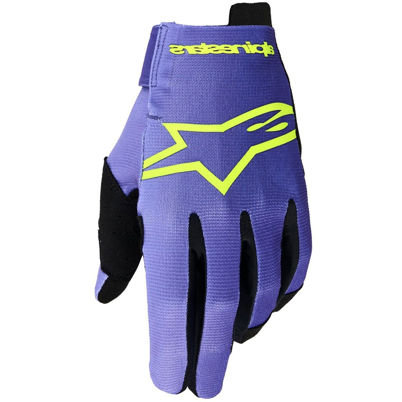 Guanti da motocross Alpinestars Radar viola-giallo fluo