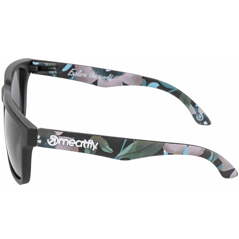 Occhiali da sole Meatfly Memphis Pink Flowers neri-rosa