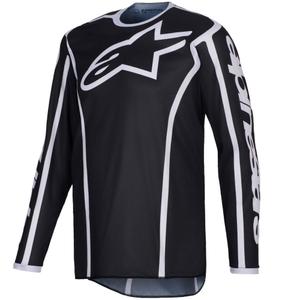 Maglia da motocross Alpinestars Fluid Apex nera-grigia