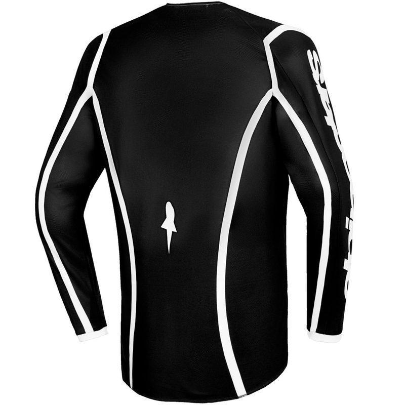 Maglia da motocross Alpinestars Fluid Apex nera-grigia