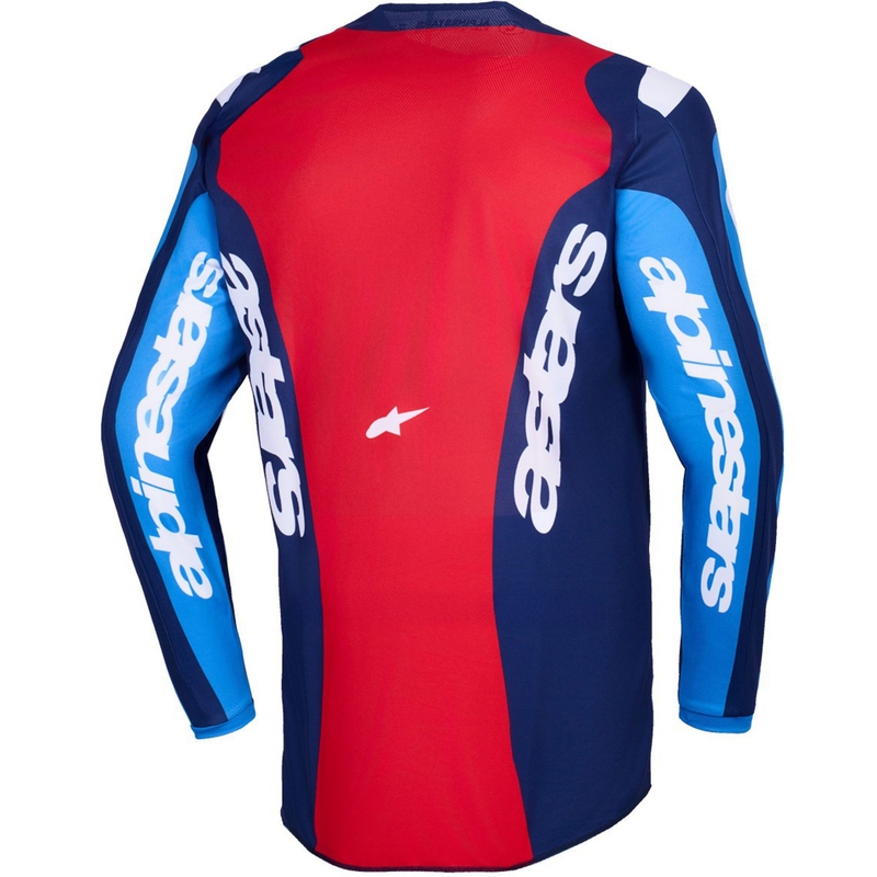 Maglia da motocross Alpinestars Fluid Grid blu-rossa