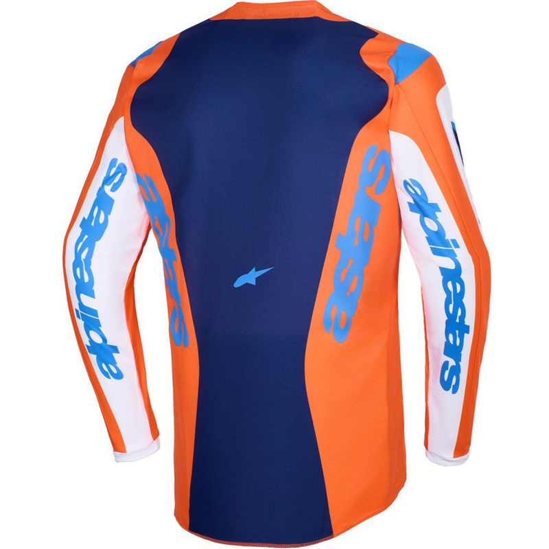 Maglia da motocross Alpinestars Fluid Grid arancione-blu