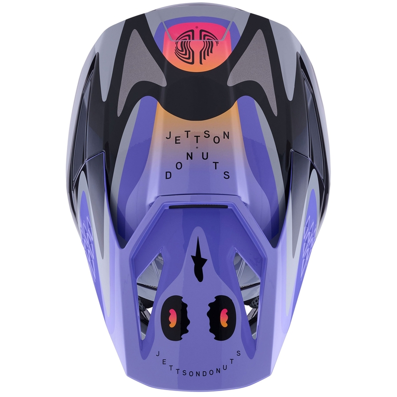 Casco da motocross Alpinestars S-M3 JETT LAWRENCE edition grigio-viola-nero