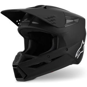 Casco da motocross Alpinestars S-M3 Solid nero opaco