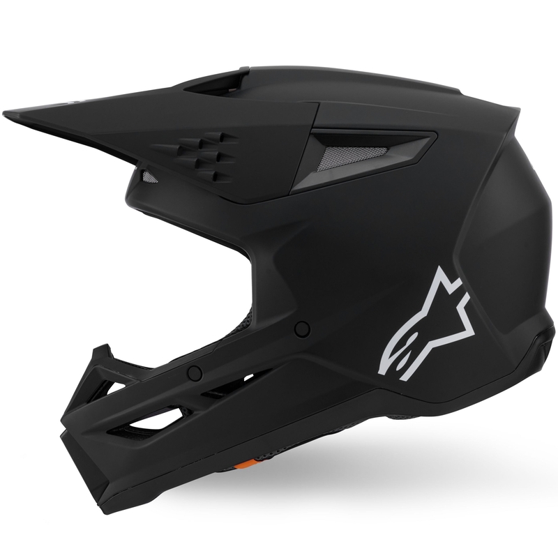 Casco da motocross Alpinestars S-M3 Solid nero opaco