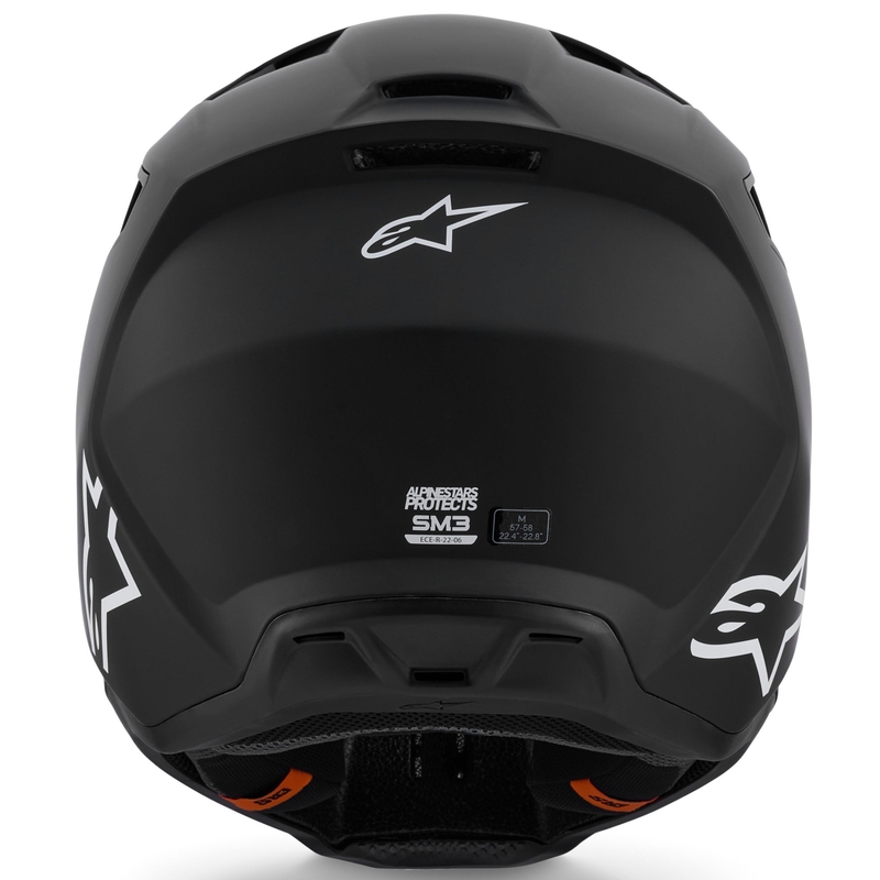 Casco da motocross Alpinestars S-M3 Solid nero opaco