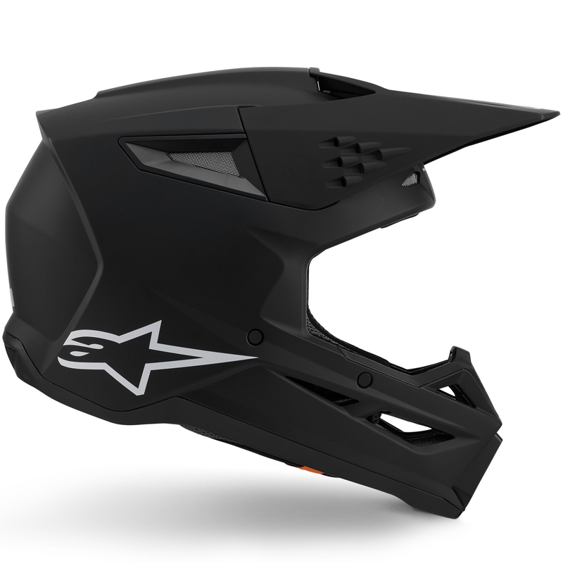 Casco da motocross Alpinestars S-M3 Solid nero opaco
