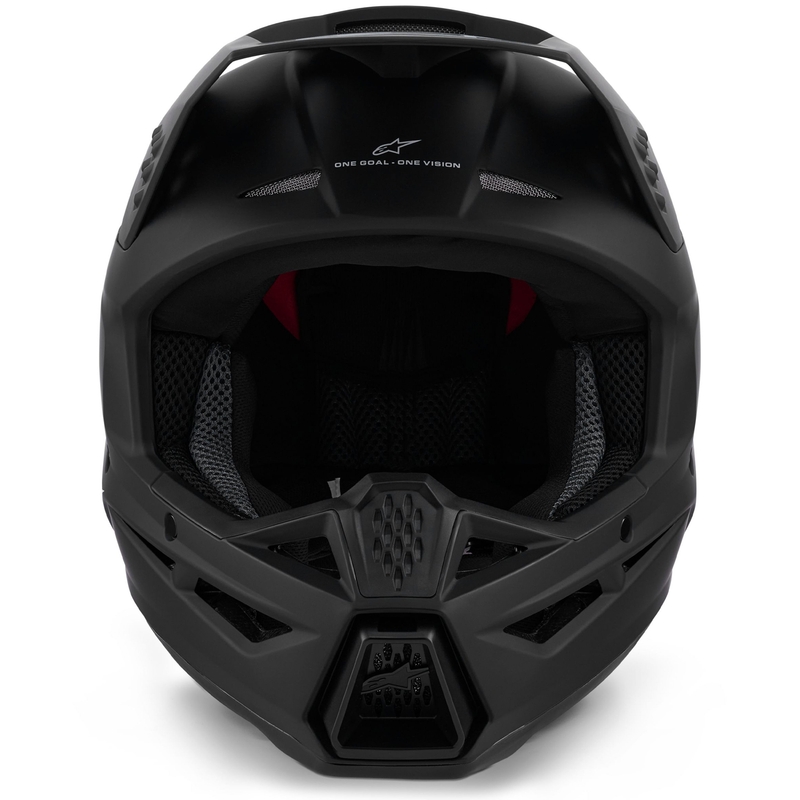 Casco da motocross Alpinestars S-M3 Solid nero opaco