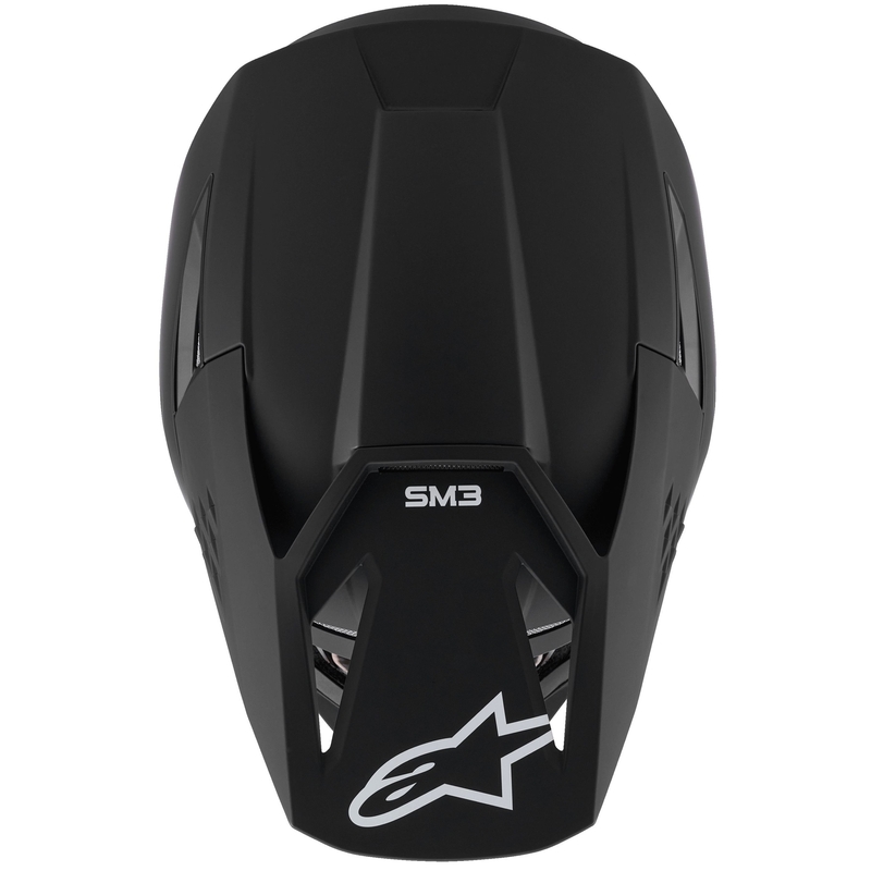 Casco da motocross Alpinestars S-M3 Solid nero opaco