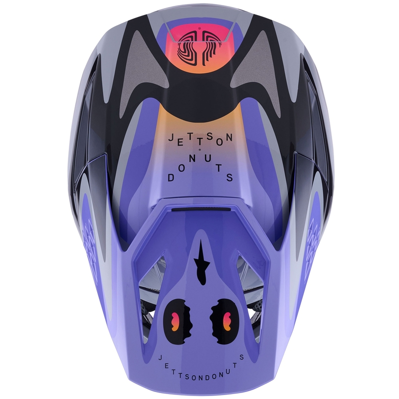Casco da motocross per bambini Alpinestars S-M3 JETT LAWRENCE edition grigio-viola-nero