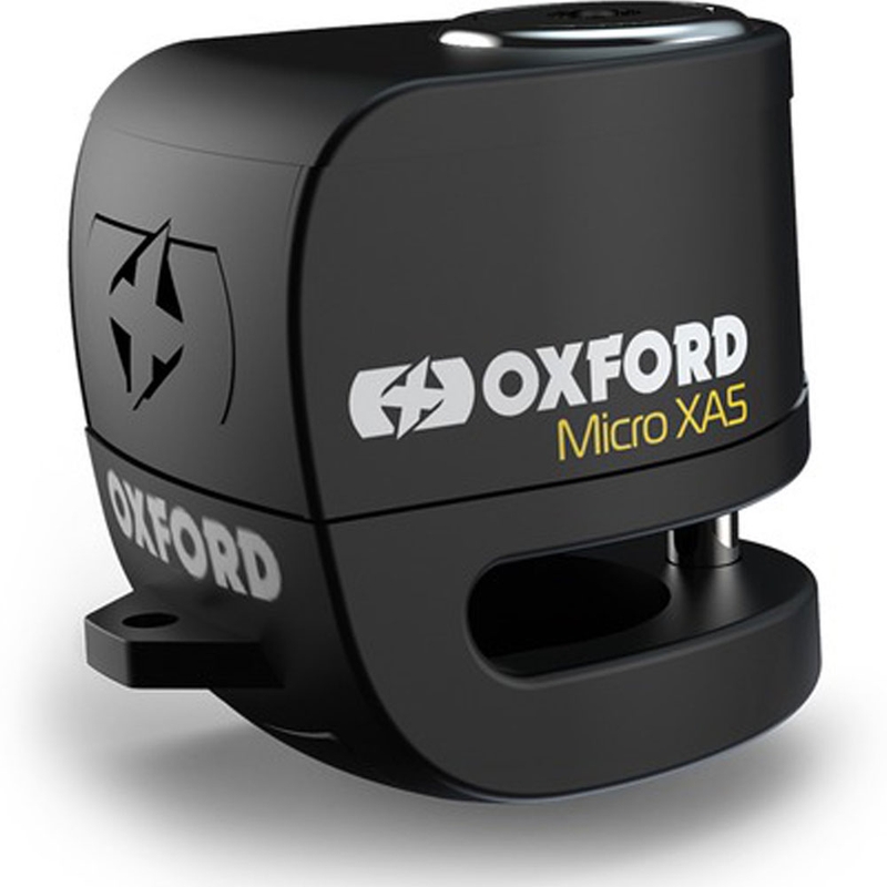 Lucchetto per freno a disco Oxford Micro XA5 con allarme integrato nero