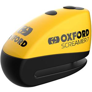 Blocca disco Oxford Screamer 7 con allarme integrato giallo-nero