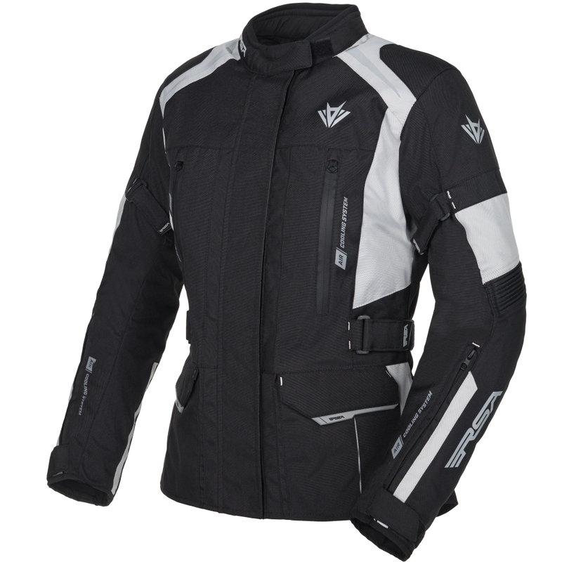 Giacca da moto da donna RSA EXO 2 nero-grigio