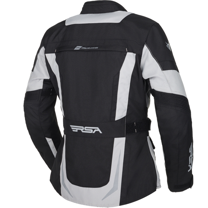 Giacca da moto da donna RSA EXO 2 nero-grigio