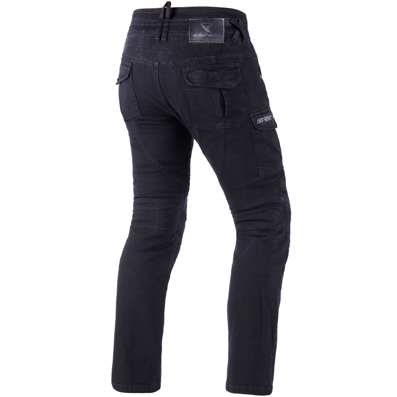Jeans da motociclista Street Racer Cargo CE neri