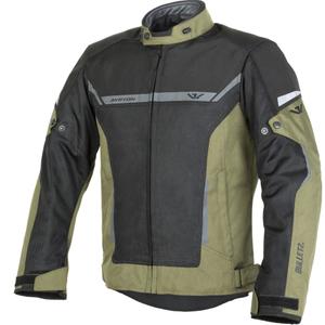 Giacca da moto Ayrton Bullet II Flow verde scuro-grigio-nero