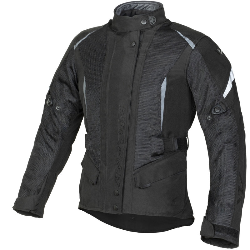 Giacca da moto da donna Ayrton Teressa II Flow nero-grigio