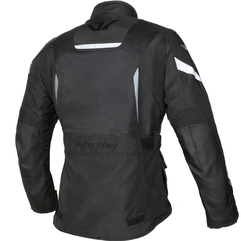 Giacca da moto da donna Ayrton Teressa II Flow nero-grigio