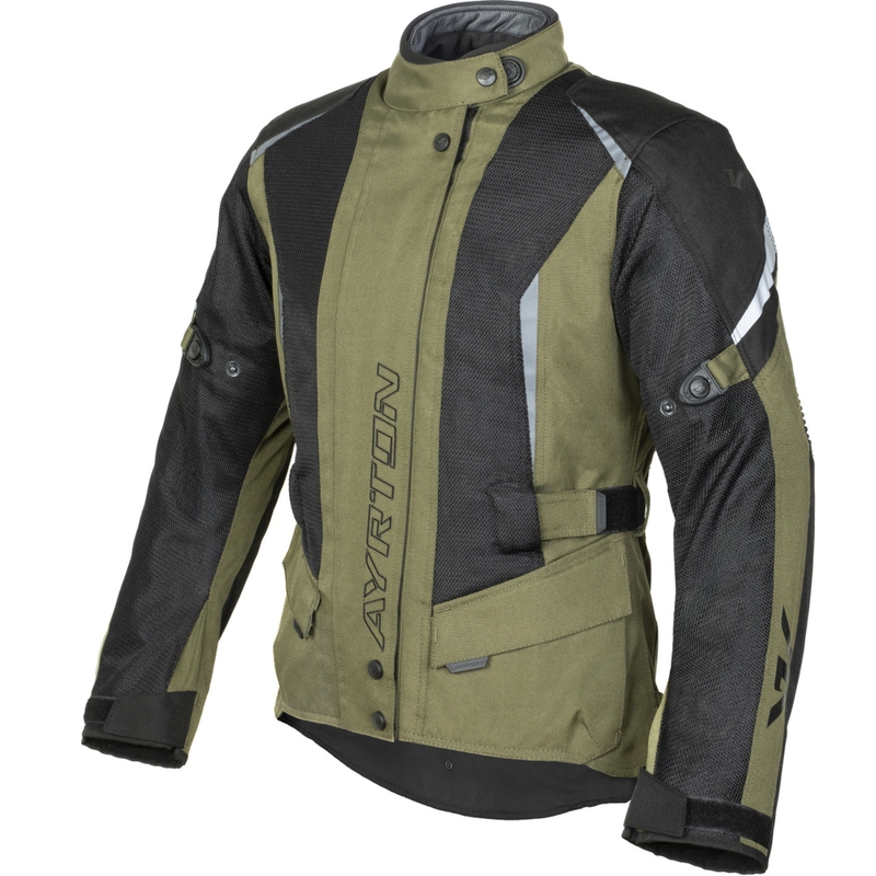 Giacca da moto da donna Ayrton Teressa II Flow verde scuro-nero