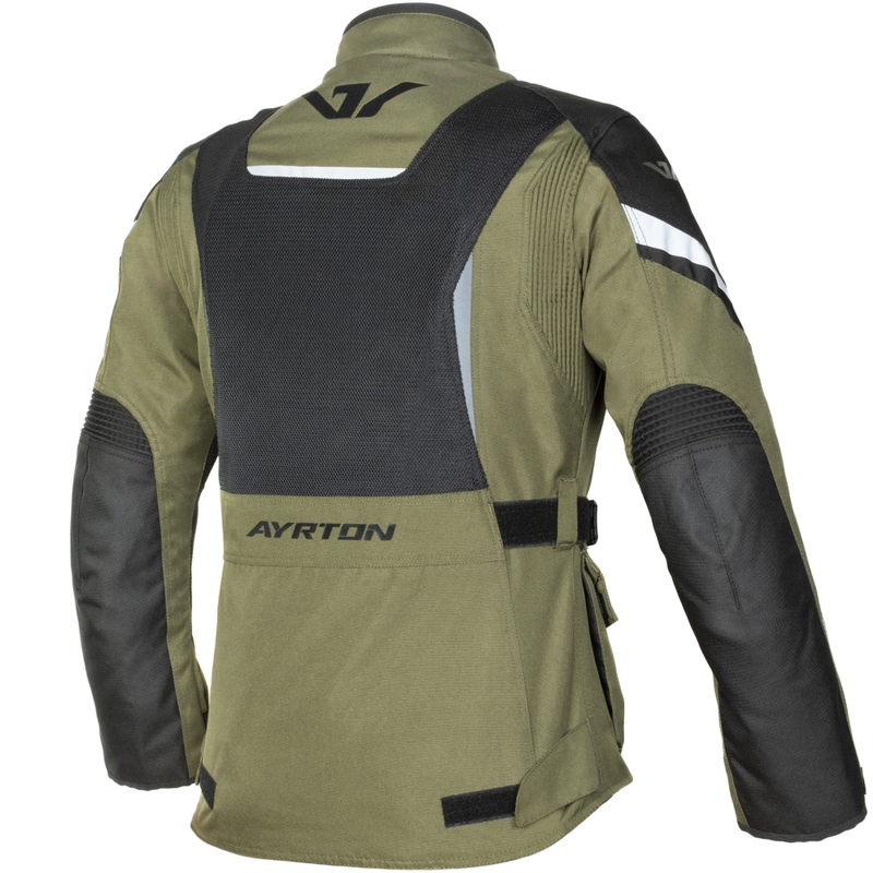 Giacca da moto da donna Ayrton Teressa II Flow verde scuro-nero