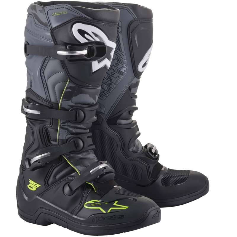 Stivali da moto Alpinestars TECH 5 nero-grigio-giallo fluo