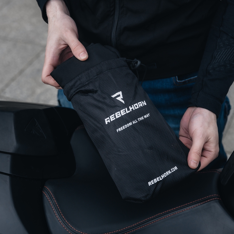 Giacca da motociclista in pelle Rebelhorn Vandal nera