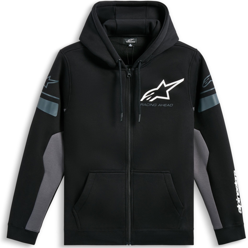 Felpa con cappuccio Alpinestars Esemex nera-grigia