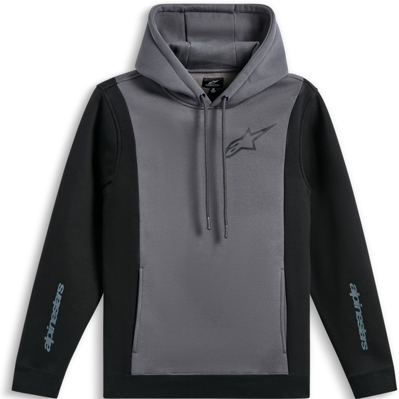Felpa con cappuccio Alpinestars Ignite nera-grigia