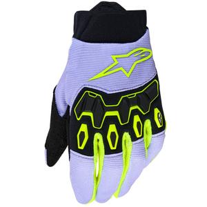 Guanti da motocross Alpinestars Full Bore V2 Youth/Kids viola-giallo fluo