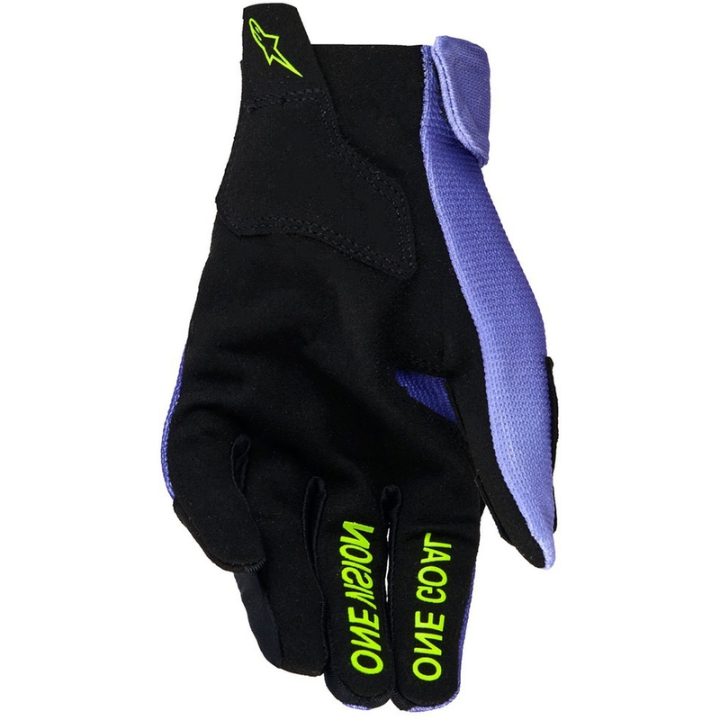Guanti da motocross Alpinestars Radar Youth per bambini viola-giallo fluo